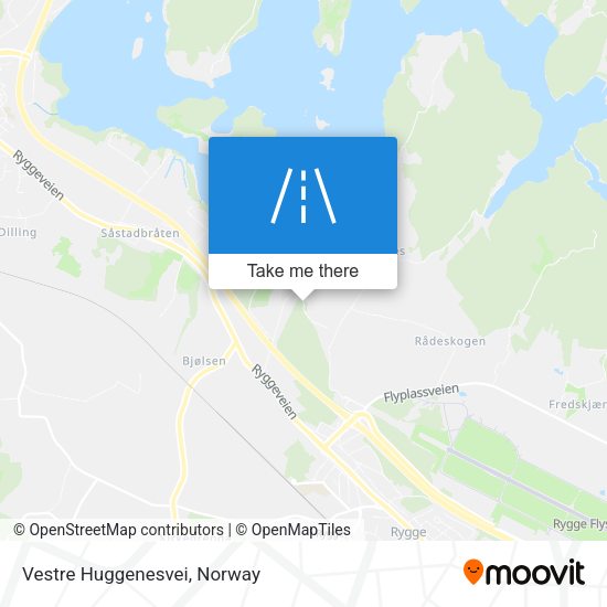 Vestre Huggenesvei map