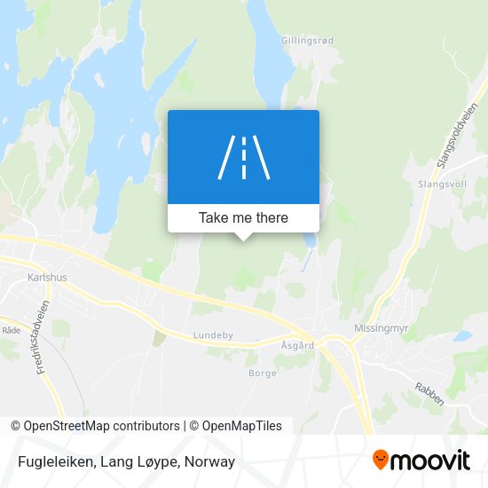 Fugleleiken, Lang Løype map