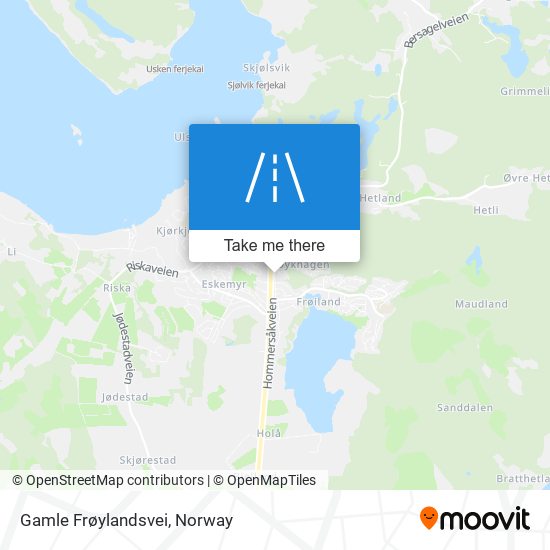 Gamle Frøylandsvei map
