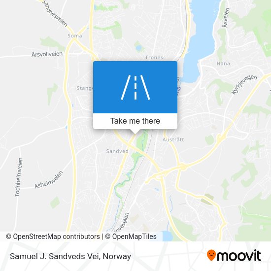 Samuel J. Sandveds Vei map