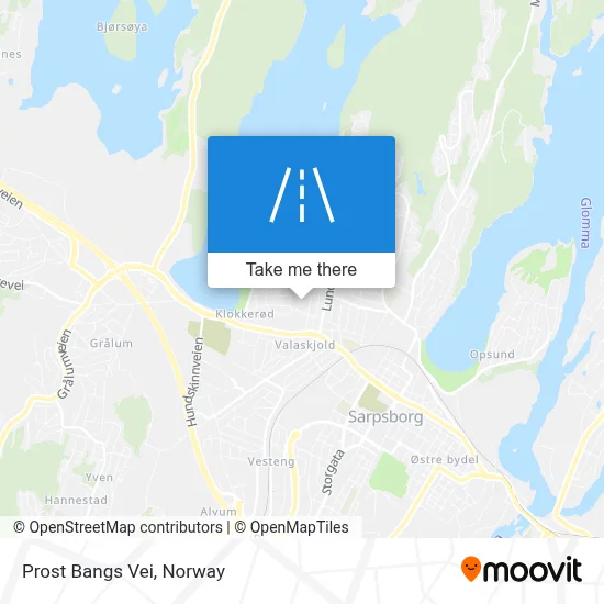 Prost Bangs Vei map