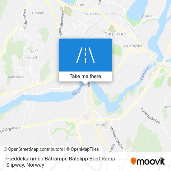 Pæddekummen Båtrampe Båtslipp Boat Ramp Slipway map