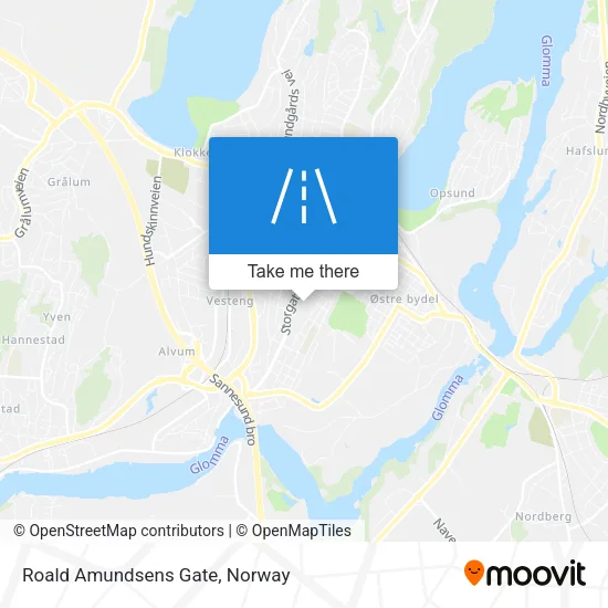 Roald Amundsens Gate map