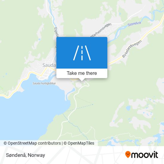 Søndenå map