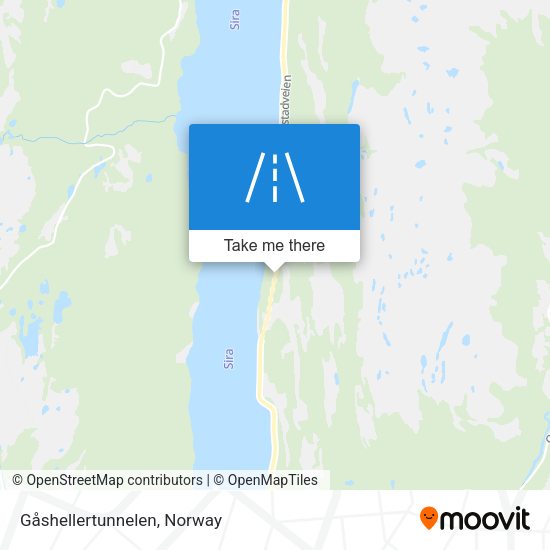 Gåshellertunnelen map