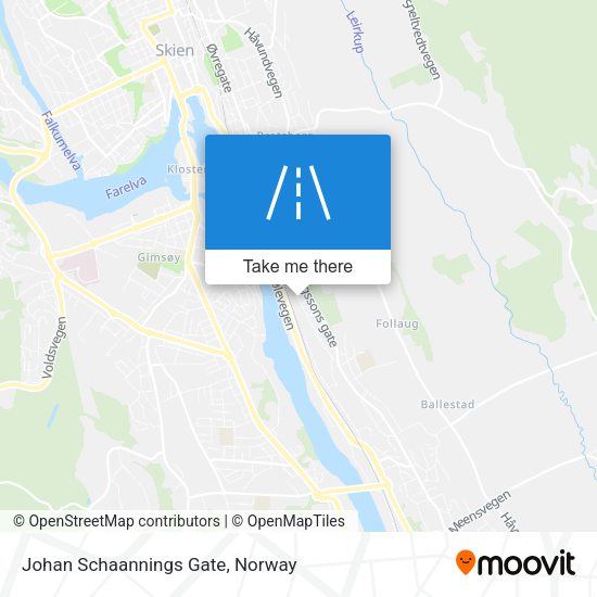 Johan Schaannings Gate map