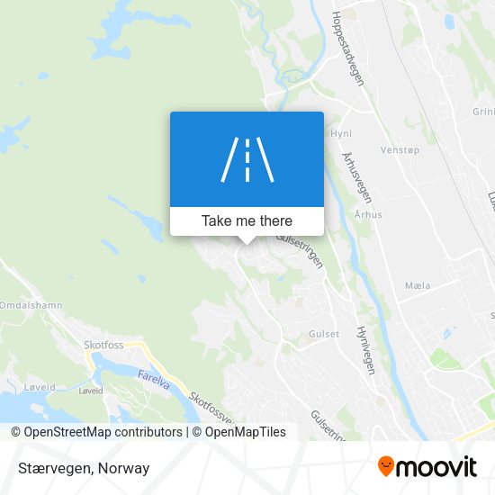 Stærvegen map