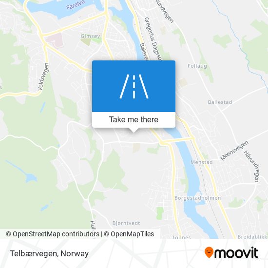 Telbærvegen map