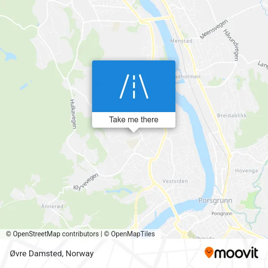 Øvre Damsted map