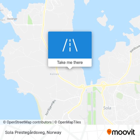Sola Prestegårdsveg map