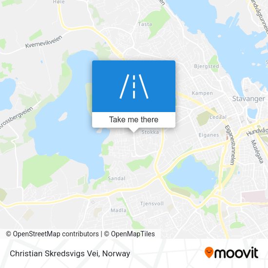 Christian Skredsvigs Vei map