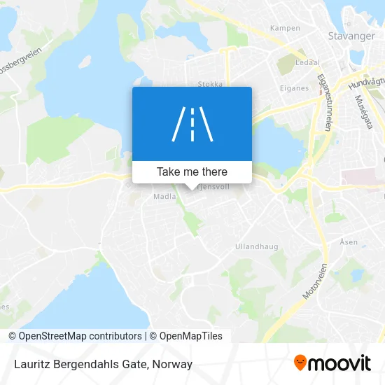 Lauritz Bergendahls Gate map