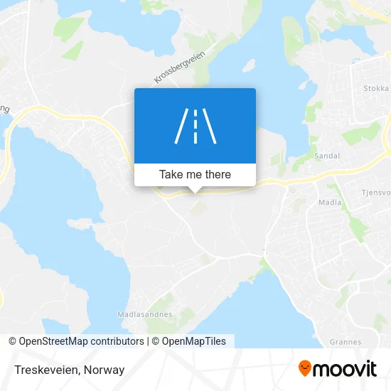 Treskeveien map