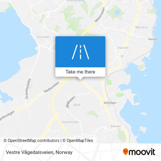 Vestre Vågedalsveien map