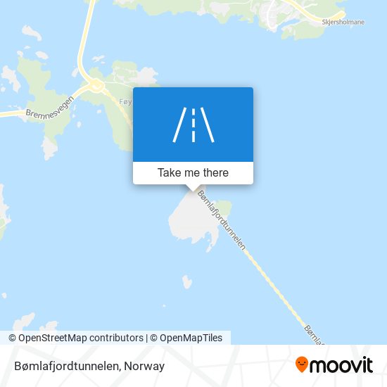 Bømlafjordtunnelen map