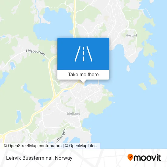 Leirvik Bussterminal map