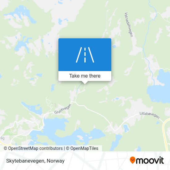 Skytebanevegen map