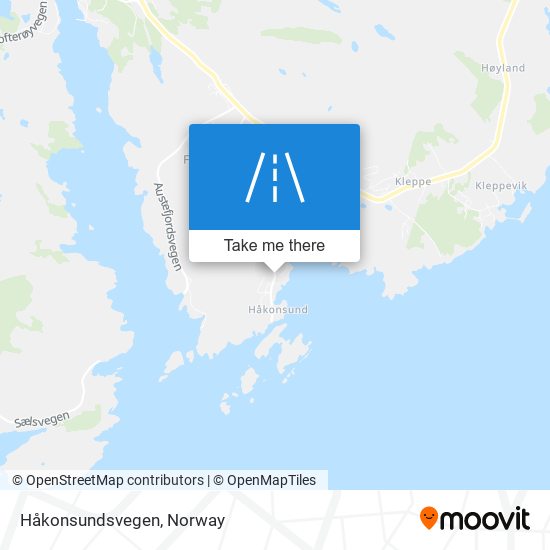 Håkonsundsvegen map