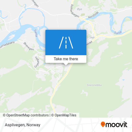 Asplivegen map