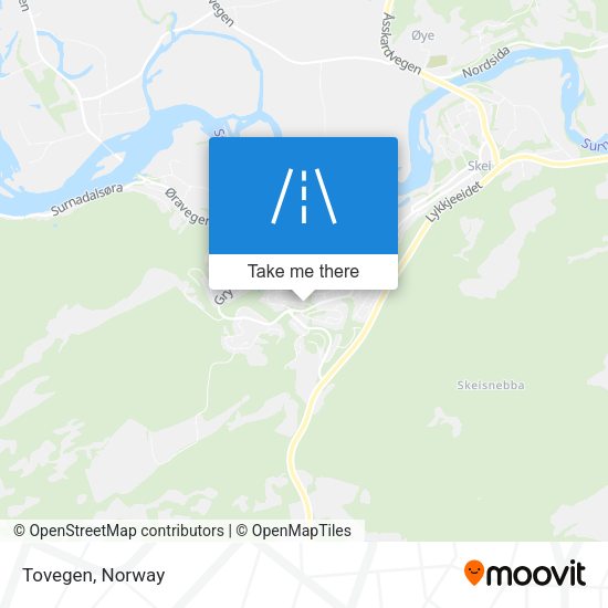 Tovegen map