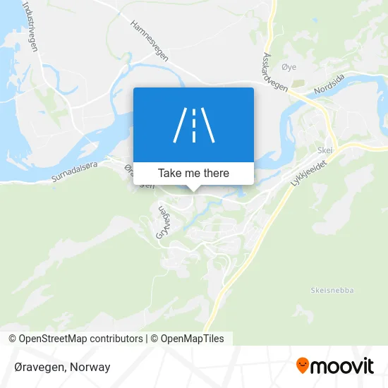 Øravegen map