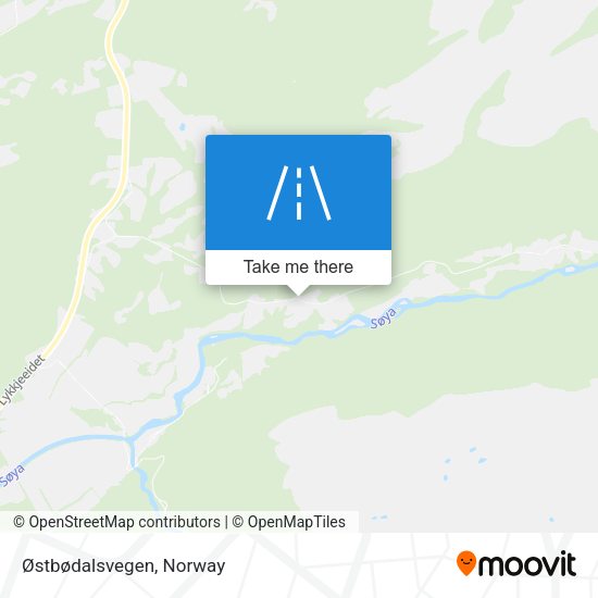 Østbødalsvegen map