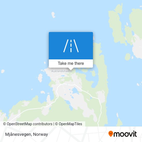 Mjånesvegen map