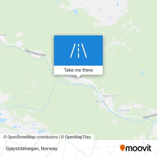 Gjøystdalvegen map