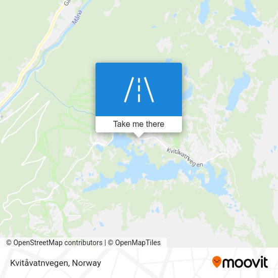 Kvitåvatnvegen map