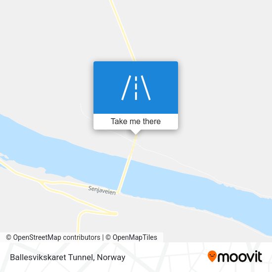 Ballesvikskaret Tunnel map