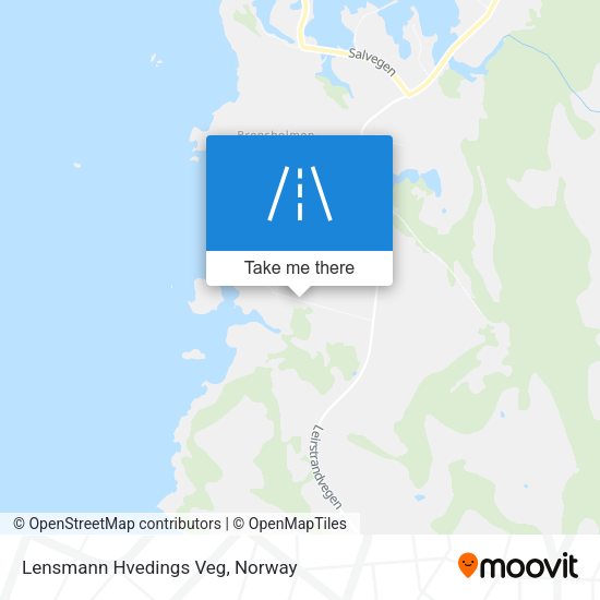 Lensmann Hvedings Veg map