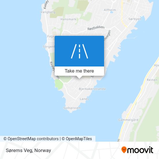 Sørems Veg map