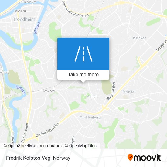 Fredrik Kolstøs Veg map