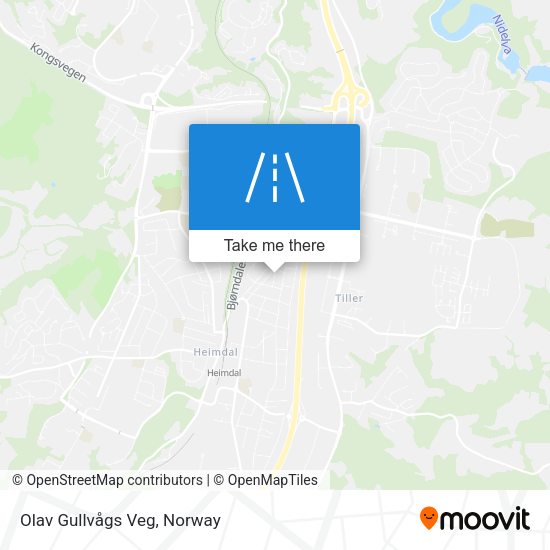 Olav Gullvågs Veg map