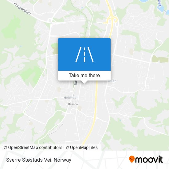 Sverre Støstads Vei map