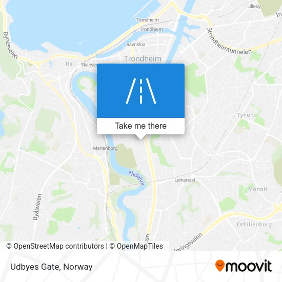 Udbyes Gate map