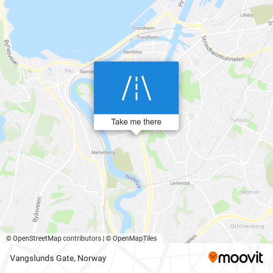 Vangslunds Gate map