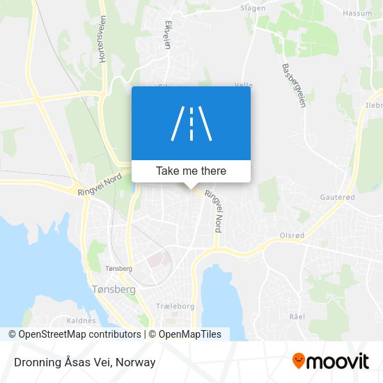Dronning Åsas Vei map