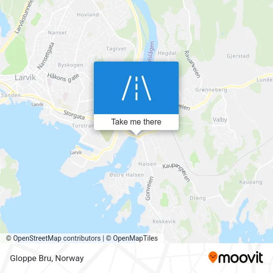 Gloppe Bru map