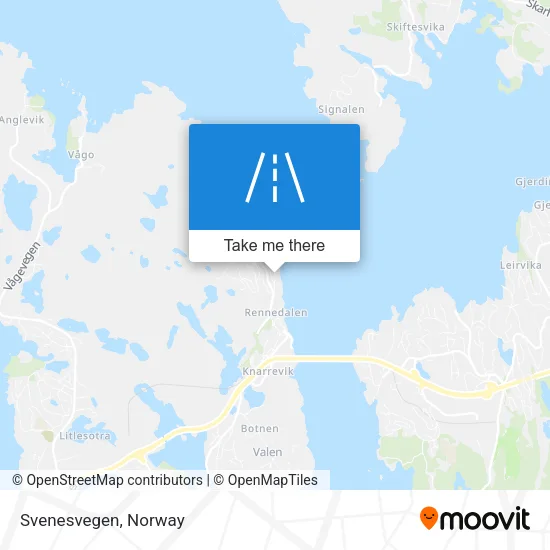 Svenesvegen map
