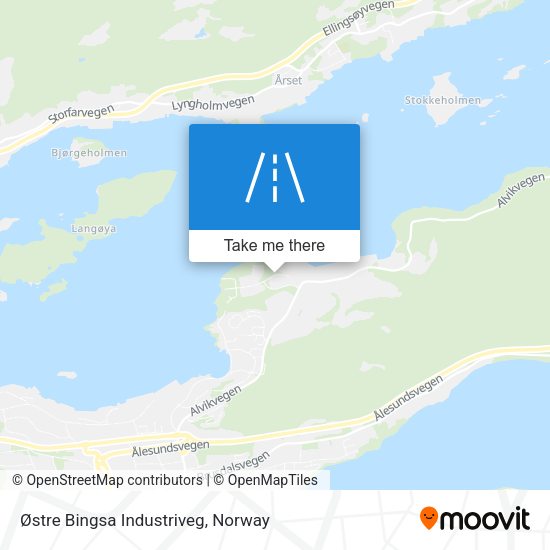 Østre Bingsa Industriveg map