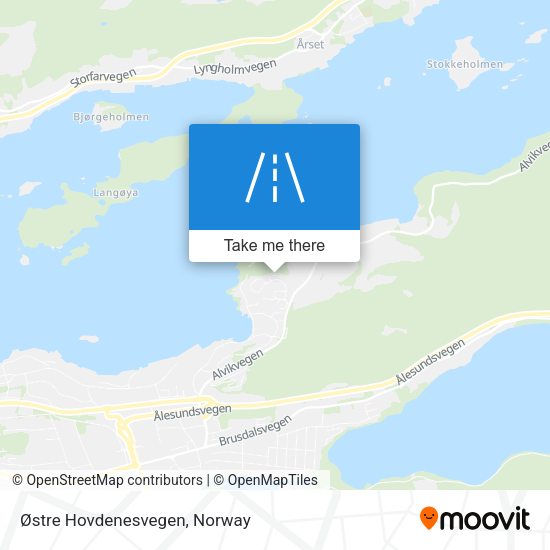 Østre Hovdenesvegen map