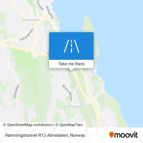 Rømningstunnel R12 Almedalen map