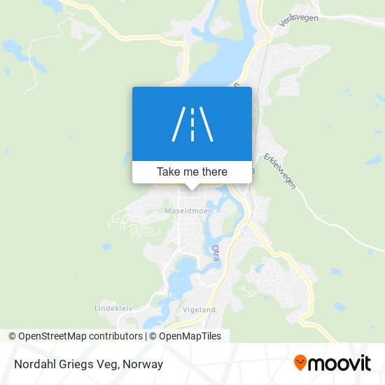 Nordahl Griegs Veg map