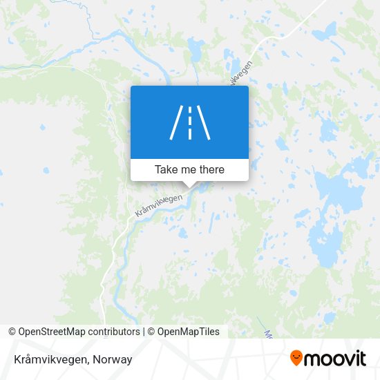 Kråmvikvegen map