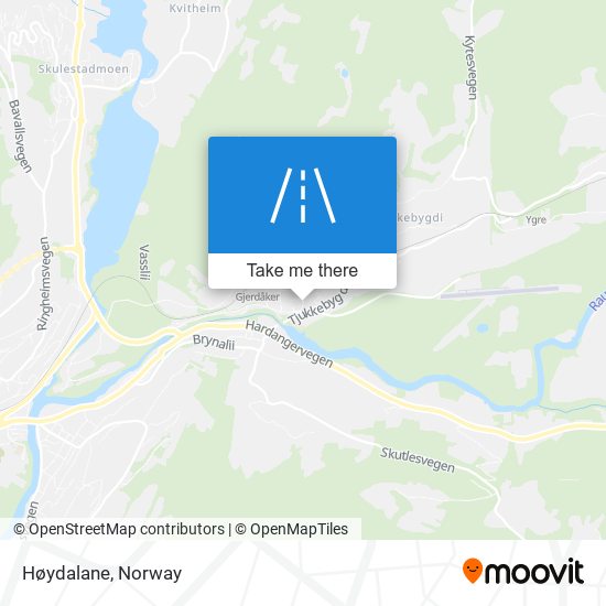 Høydalane map