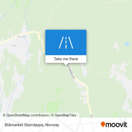 Blåmerket Stamløype map