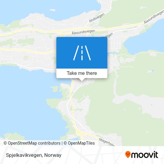 Spjelkavikvegen map