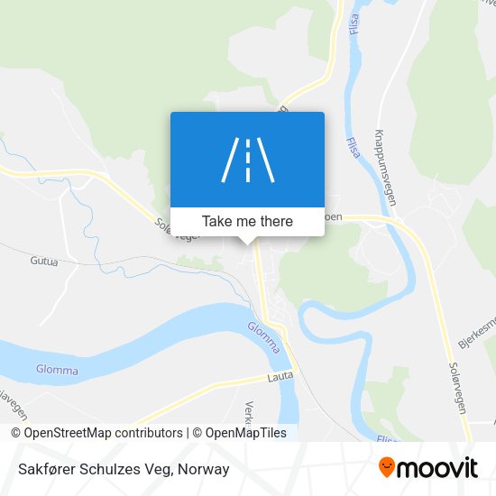 Sakfører Schulzes Veg map