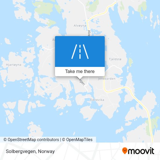 Solbergvegen map